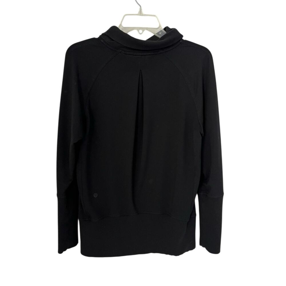 Lululemon High Lines Pullover Sweatshirt Cowl Neck Pockets Active Gym Black 6 - Picture 5 of 10